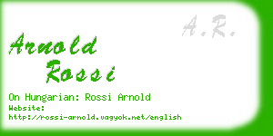 arnold rossi business card